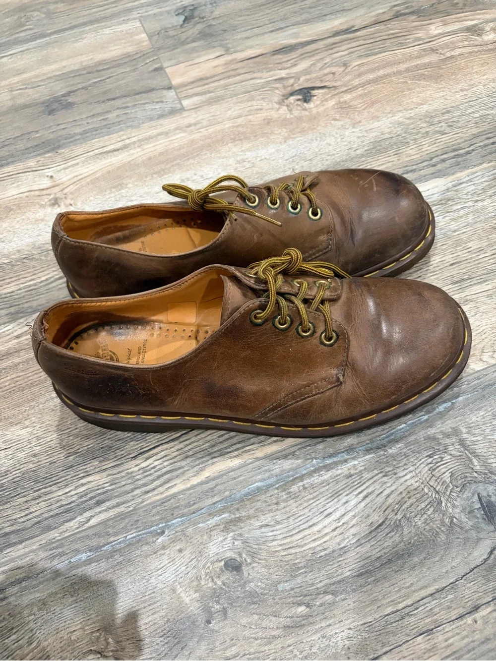 Dr. Martens Brown Leather 3-Eye Derby Shoes